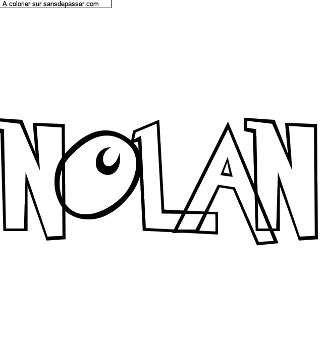 Coloriage prénom personnalisé "NOLAN" par un invité