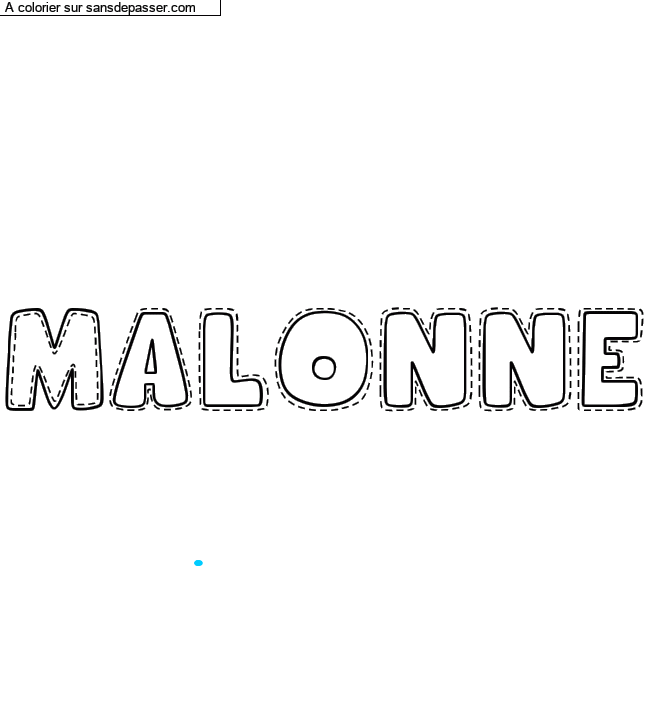 Coloriage prénom personnalisé "Malonne" par un invité