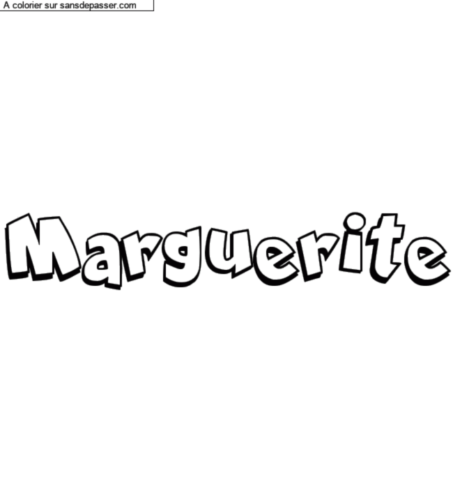 Coloriage prénom personnalisé "Marguerite" par charlottehamel