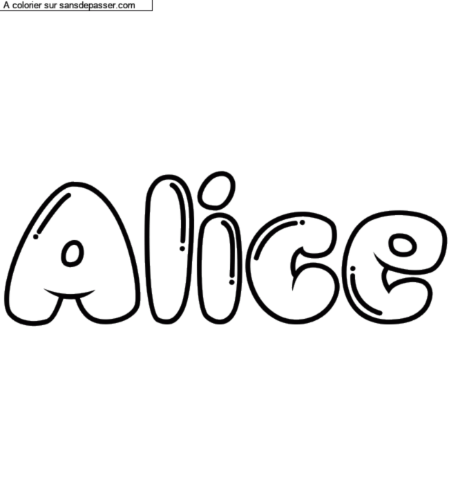 Coloriage prénom personnalisé "Alice" par charlottehamel