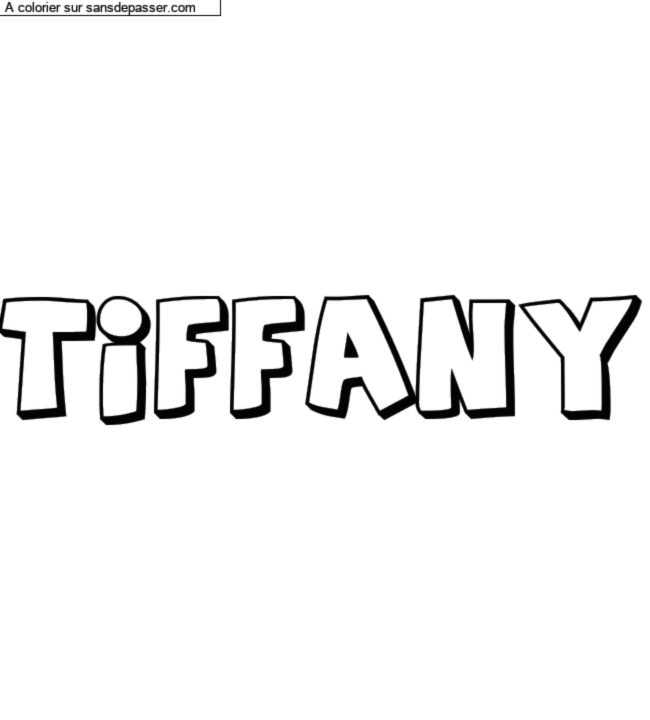 Coloriage prénom personnalisé "Tiffany" par charlottehamel