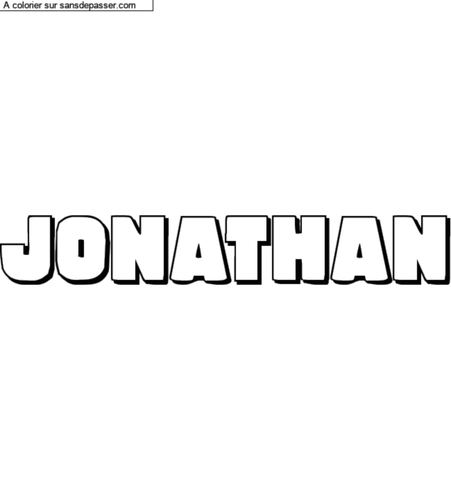 Coloriage prénom personnalisé "Jonathan" par charlottehamel