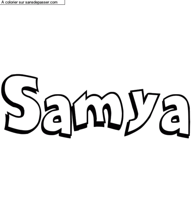 Coloriage prénom personnalisé "Samya" par charlottehamel