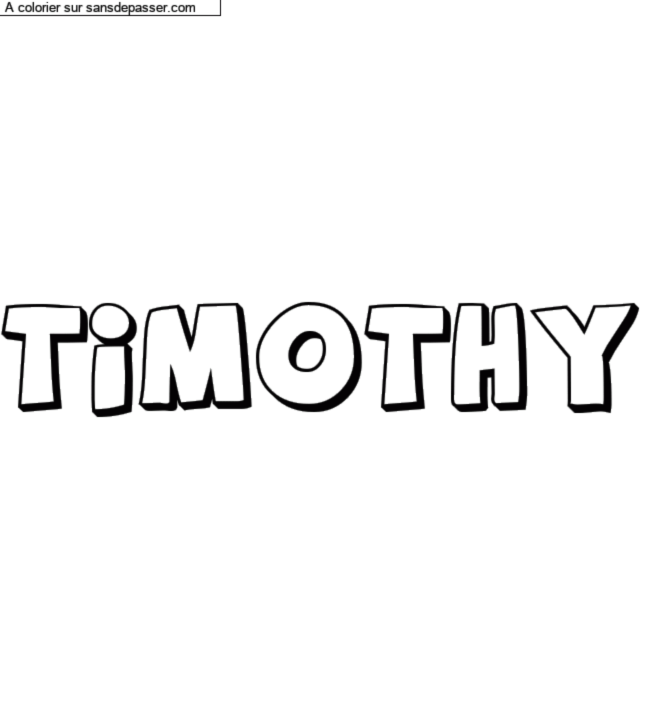 Coloriage prénom personnalisé "Timothy" par charlottehamel