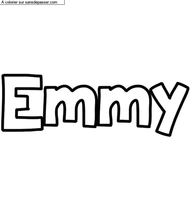 Coloriage prénom personnalisé "Emmy" par charlottehamel