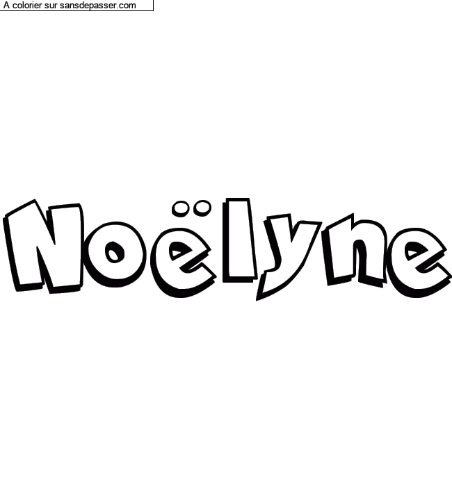 Coloriage prénom personnalisé "Noëlyne" par un invité