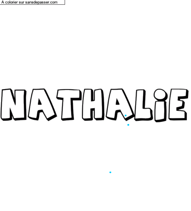 Coloriage prénom personnalisé "NATHALIE" par un invité