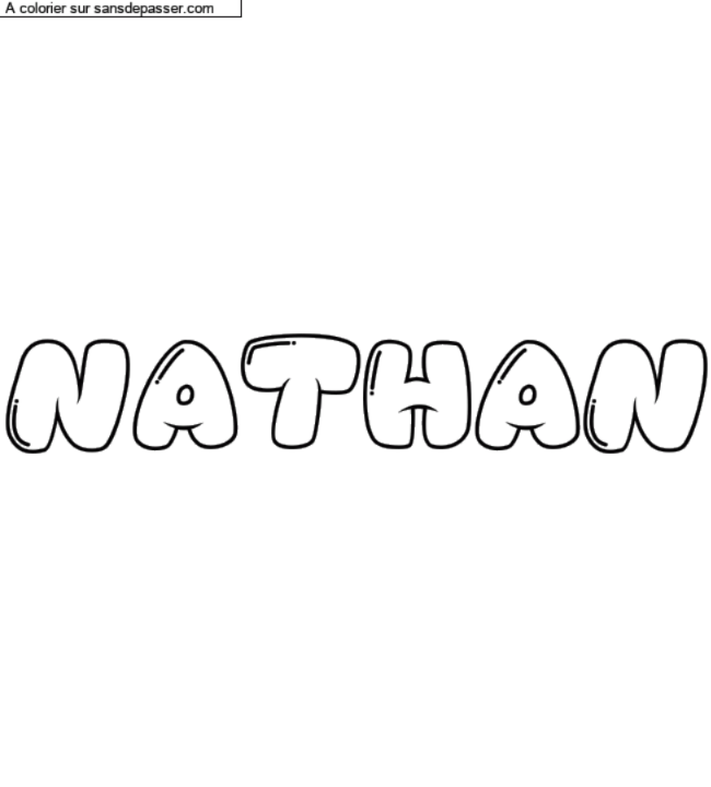 Coloriage prénom personnalisé "NATHAN" par un invité