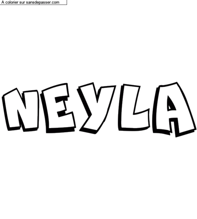 Coloriage prénom personnalisé "NEYLA" par un invité