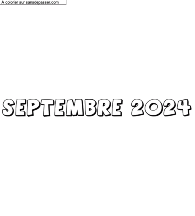 Coloriage personnalisé "Septembre 2024" par un invité