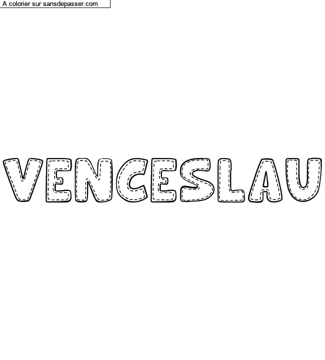 Coloriage personnalisé "VENCESLAU" par un invité