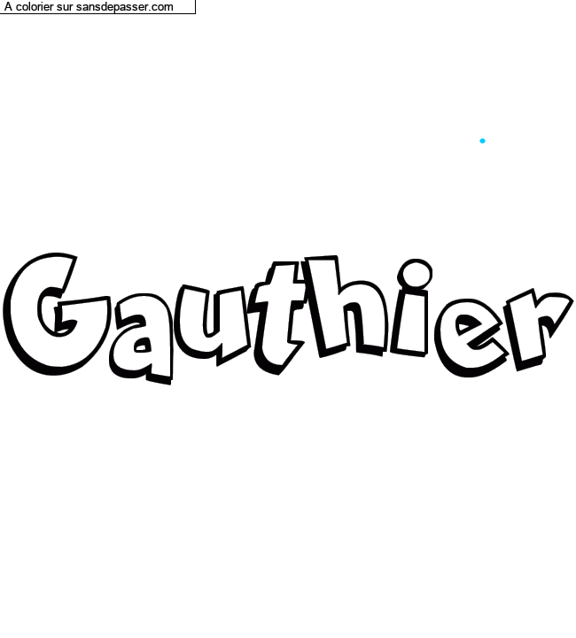 Coloriage personnalisé "Gauthier" par un invité