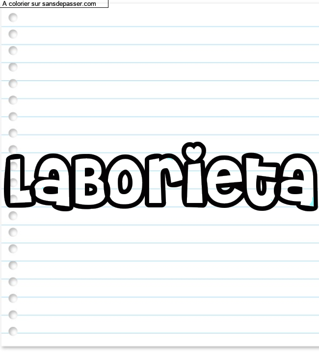 Coloriage prénom personnalisé "LaBorieta" par un invité