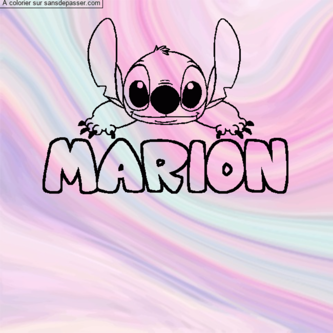 Coloriage MARION - d&eacute;cor Stitch