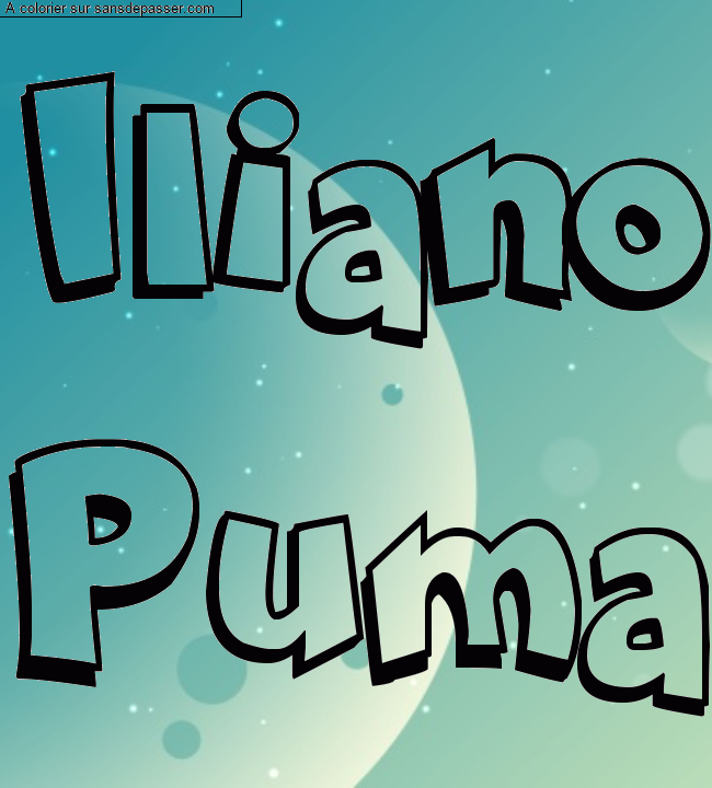 Coloriage personnalisé "Iliano
Puma" par un invité