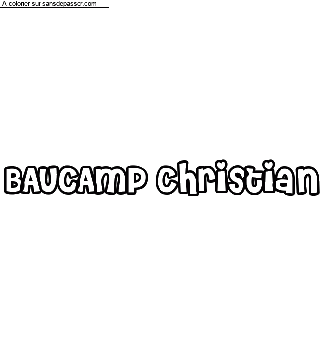 Coloriage prénom personnalisé "BAUCAMP Christian" par un invité