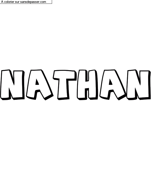 Coloriage prénom personnalisé "NATHAN" par un invité