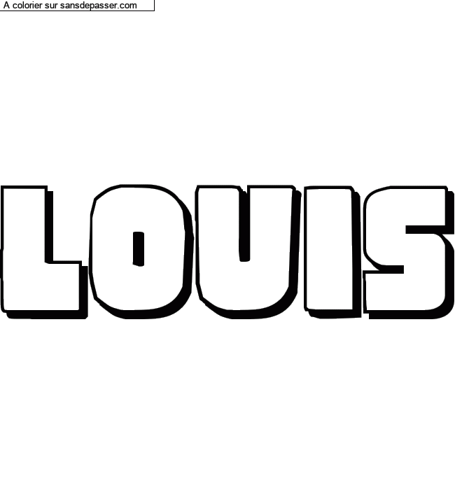 Coloriage prénom personnalisé "Louis" par un invité