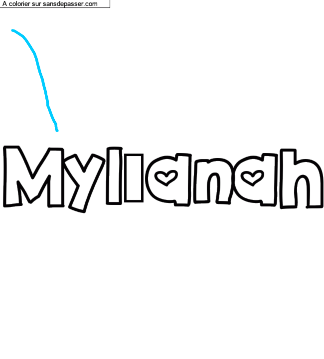 Coloriage prénom personnalisé "Mylïanah" par un invité