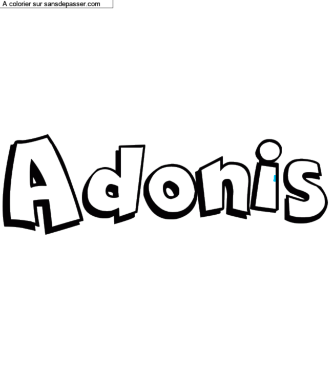 Coloriage prénom personnalisé "Adonis" par un invité