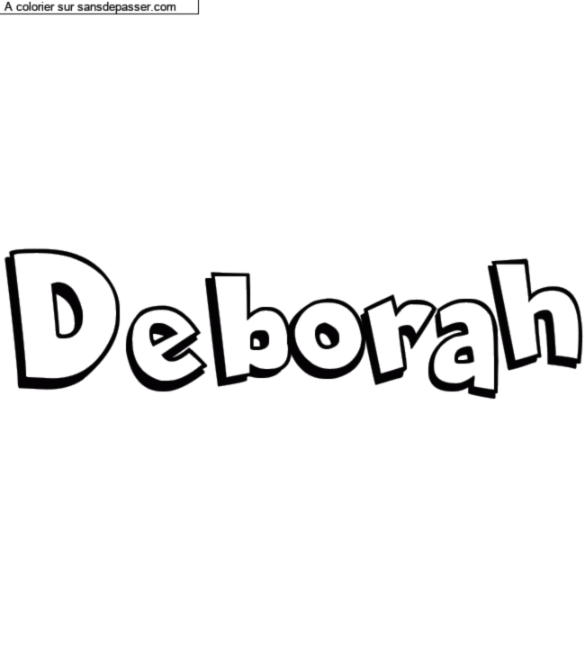 Coloriage prénom personnalisé "Deborah" par un invité