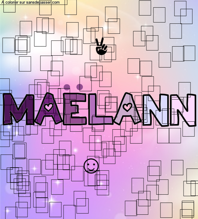 Coloriage prénom personnalisé "MAELANN" par un invité