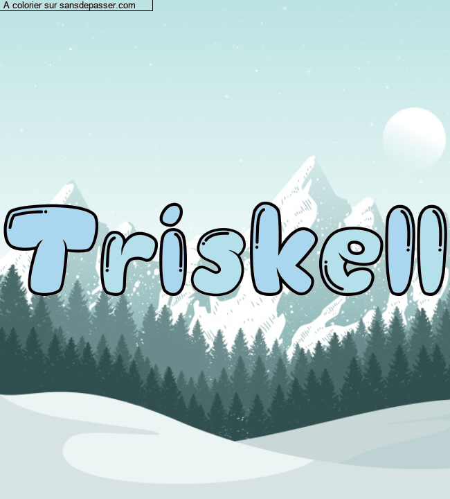 Coloriage prénom personnalisé "Triskell" par un invité