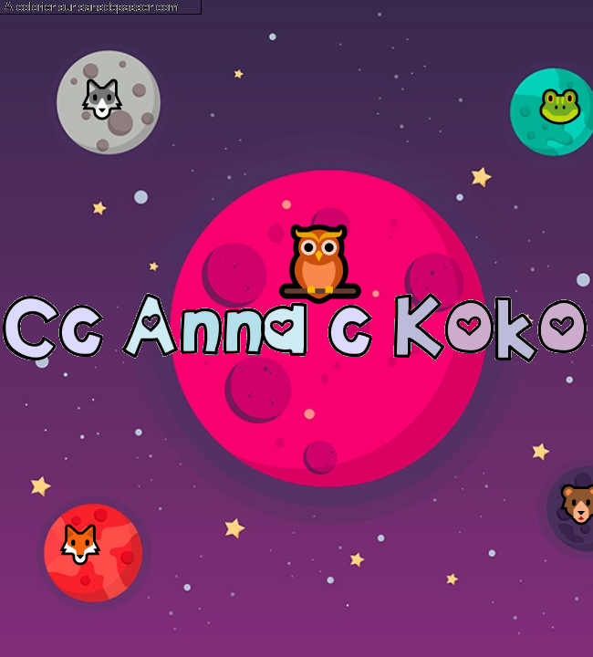 Coloriage prénom personnalisé "Cc Anna c Koko" par un invité